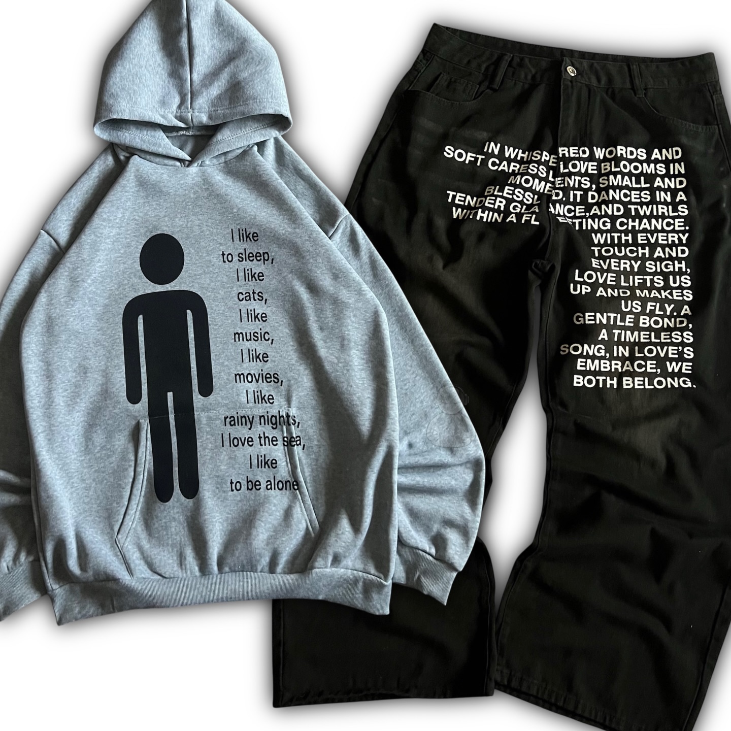 Women And Men Fashion - Celana Jeans Pola Amerika Y2K Set