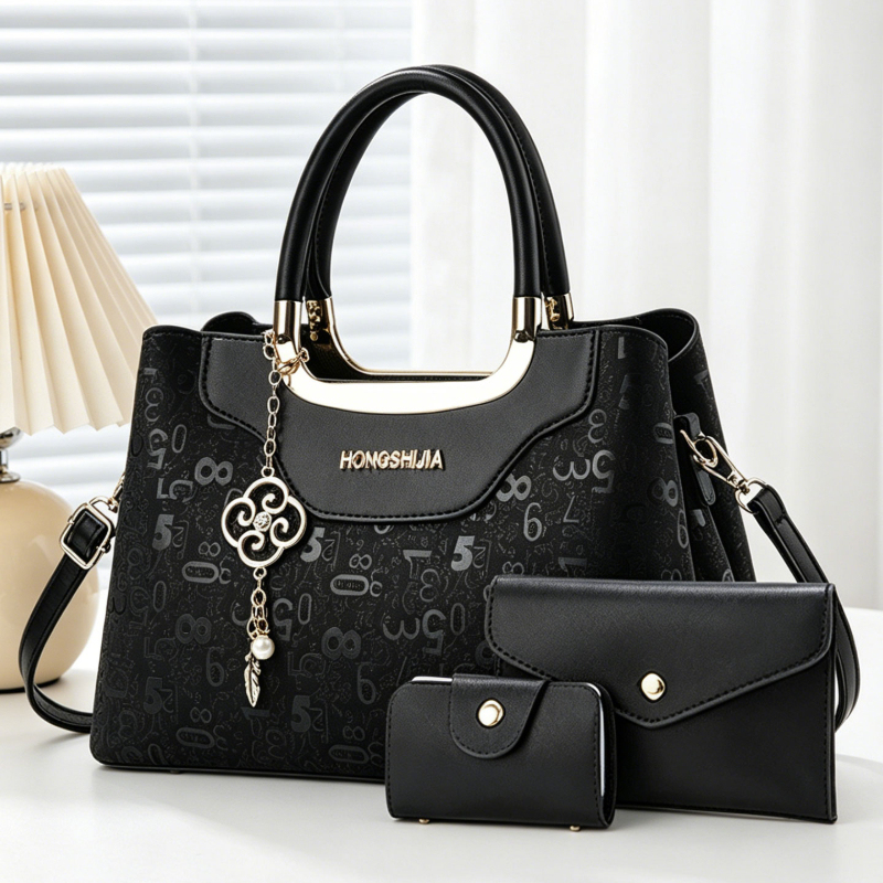Crossbody Bag Women - Set Tas Tangan Wanita 3-in-1, Tas