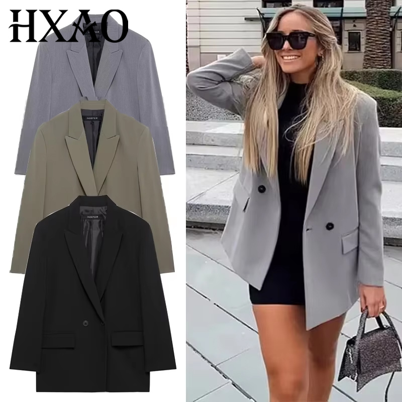 Blazer Women Oversized - Blazer HXAO untuk Wanita Blazer Panjang