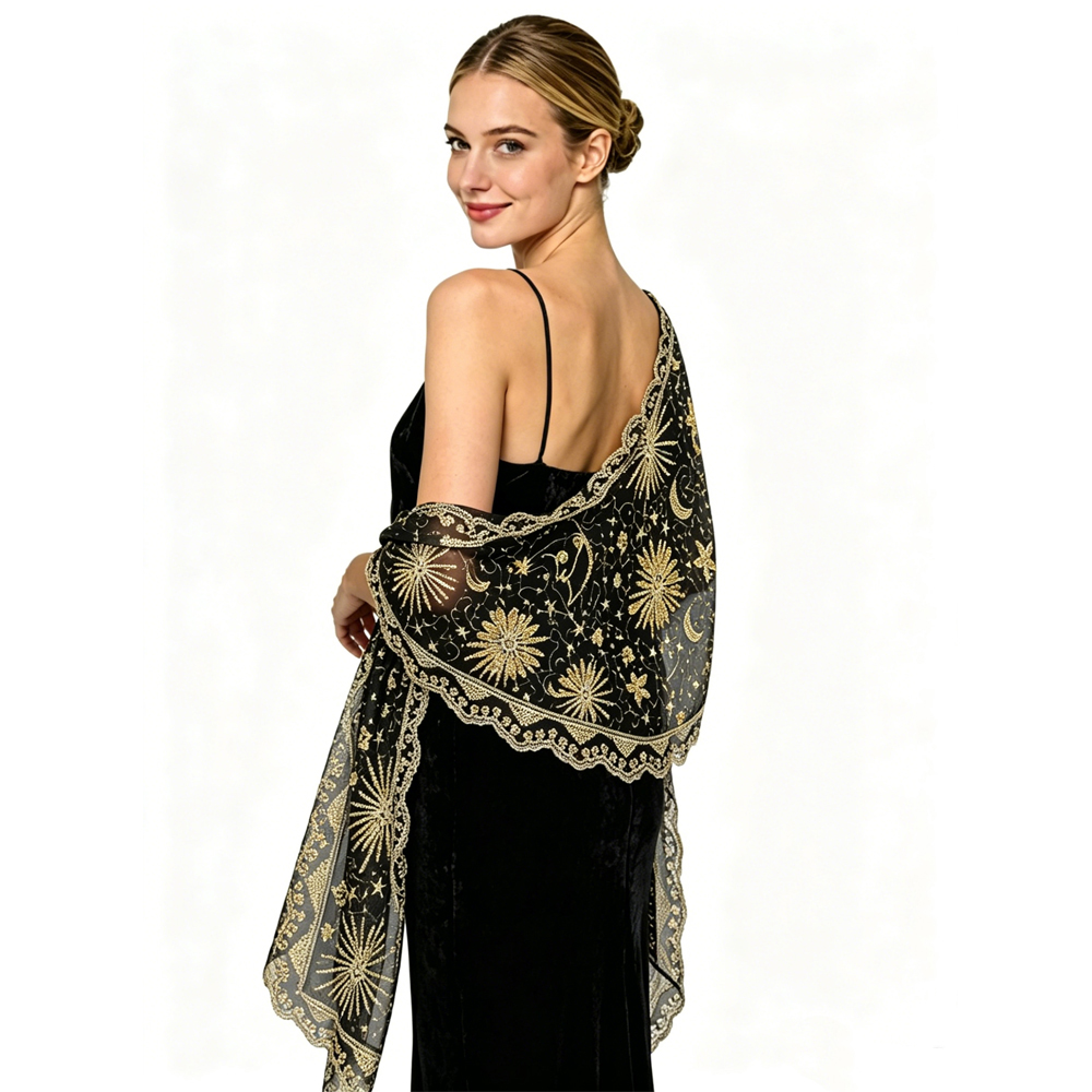 Women'S Fashion In The 1920S - Gaun Malam Bordir Bunga Berpayet Era