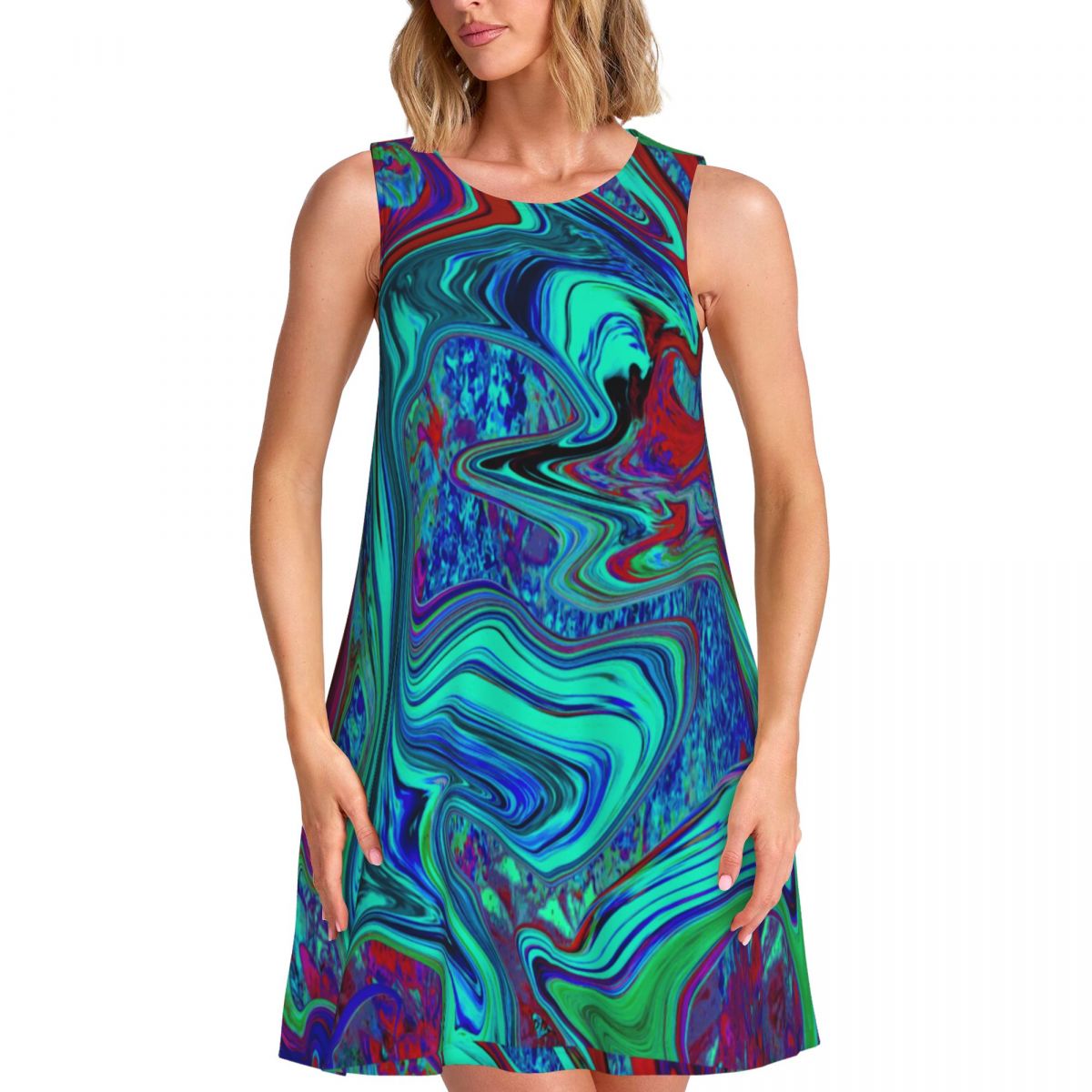 Women'S Fashion In The 60S - Gaun Retro 60-an dengan Motif Abstrak