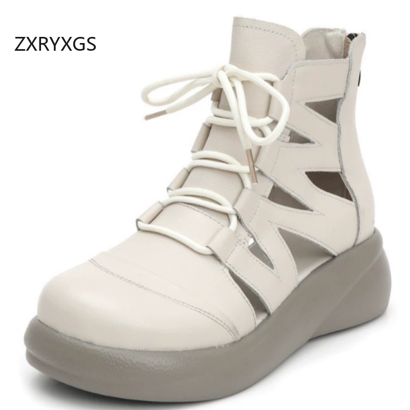 Women'S Fashion Layering - ZXRYXGS Sandal Romawi Kulit Sapi Lapisan