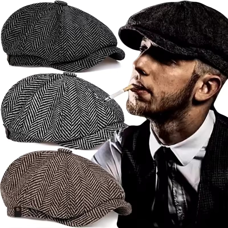 Women'S Fashion Peaky Blinders - Topi Newsboy Tweed Peaky Blinders Fashion,