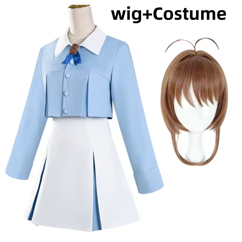 Pleated Skirt Women - Kostum Cosplay Anime Sakura Halloween Pakaian