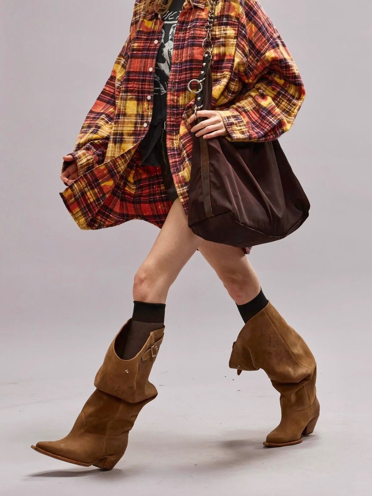 Women'S Fashion Edgy - Sepatu Bot Wanita Model Slouchy dengan