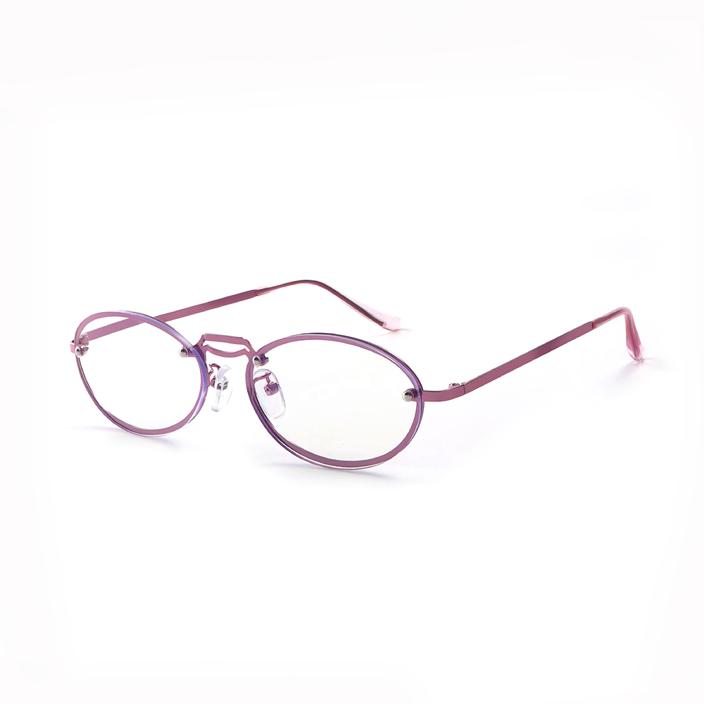 Women'S Fashion Glasses With Clear Lenses - Kacamata Baca Anti Cahaya Biru Oval