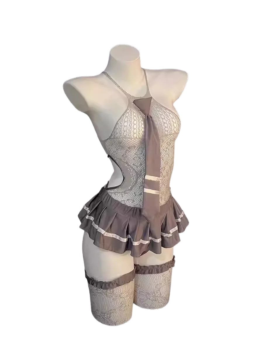 Pleated Skirt Women - Set lingerie seksi, menggoda, seragam, dan