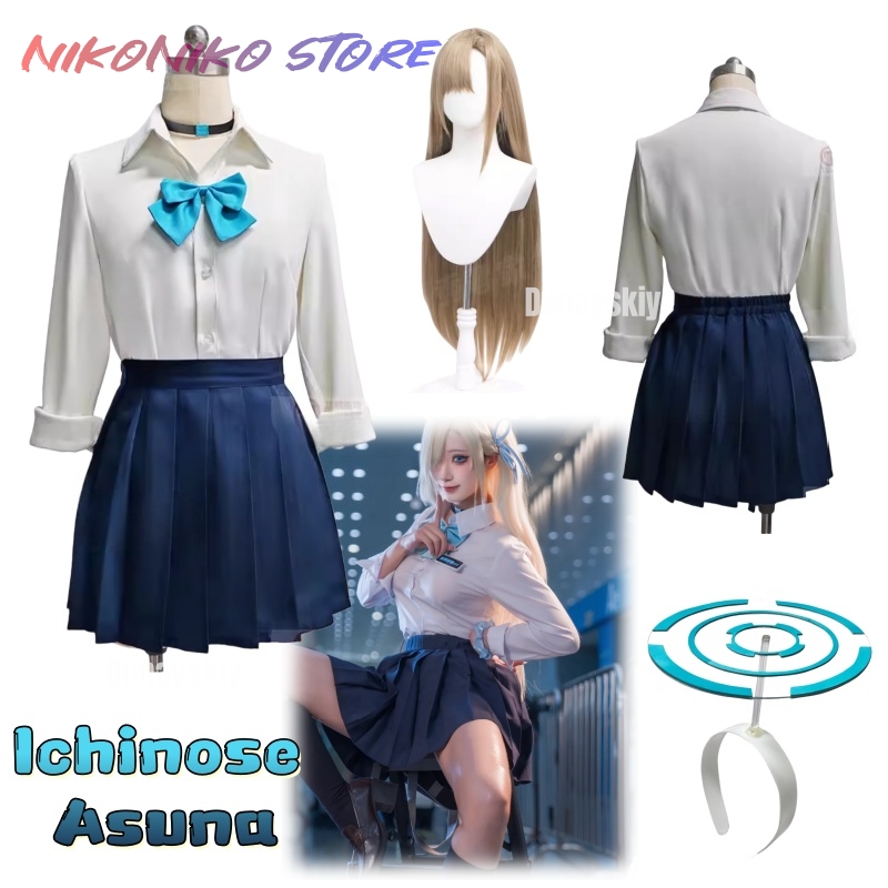 Pleated Skirt Women - Pakaian Kostum Ichinose Asuna Cosplay Game