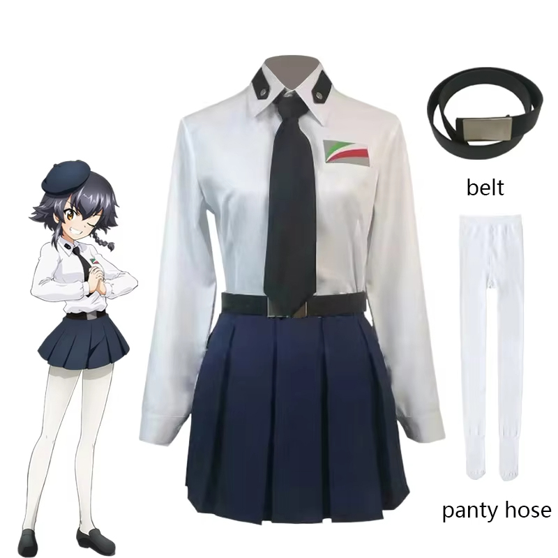 Pleated Skirt Women - Kostum Cosplay Anime GIRLS und PANZER
