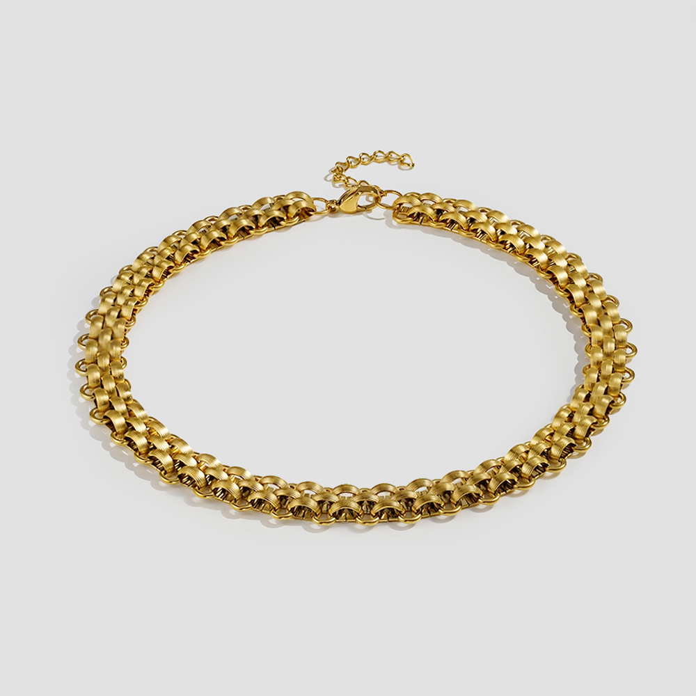 Women'S Fashion Layering - ENFASHION Kalung Bergaris Tiga Lapis Rantai