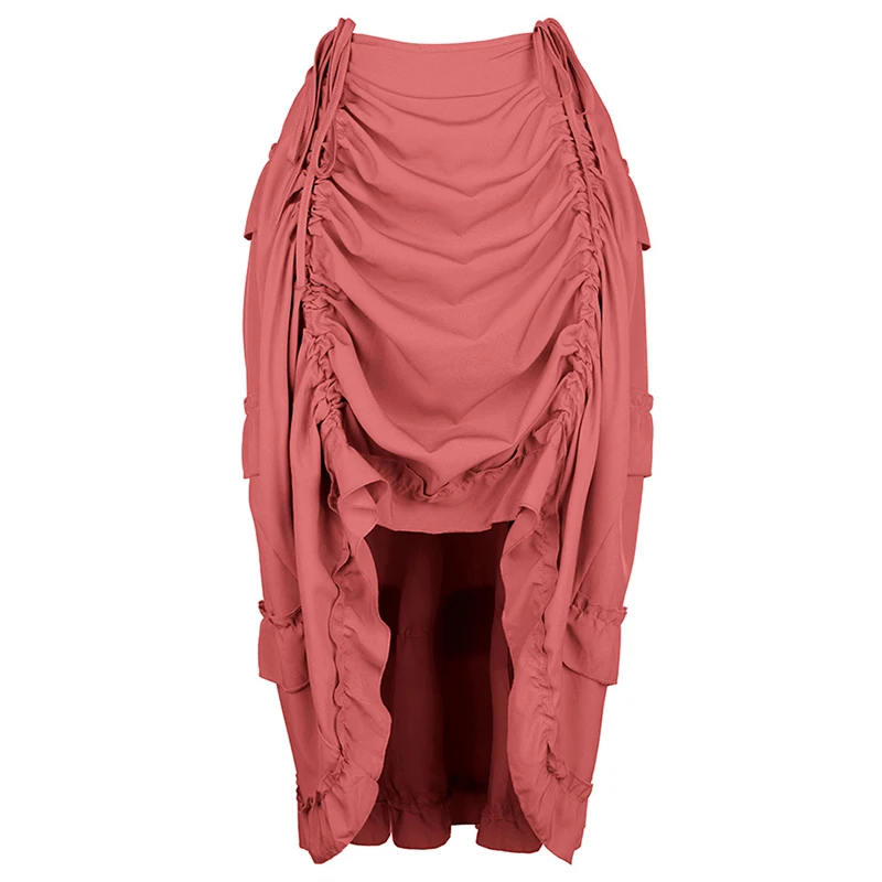 Pleated Skirt Women - Korset Gothic Steampunk dengan Rok Lipit