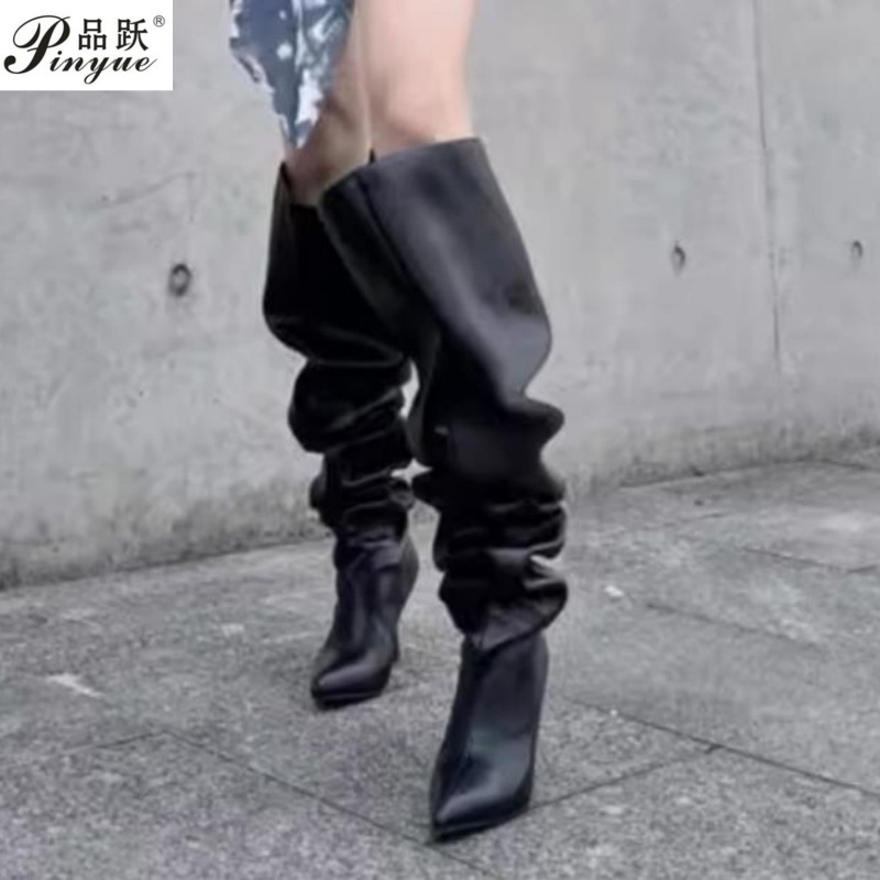 Women Fashion Over 40 - Sepatu Boots Wanita Model Runway Lengan