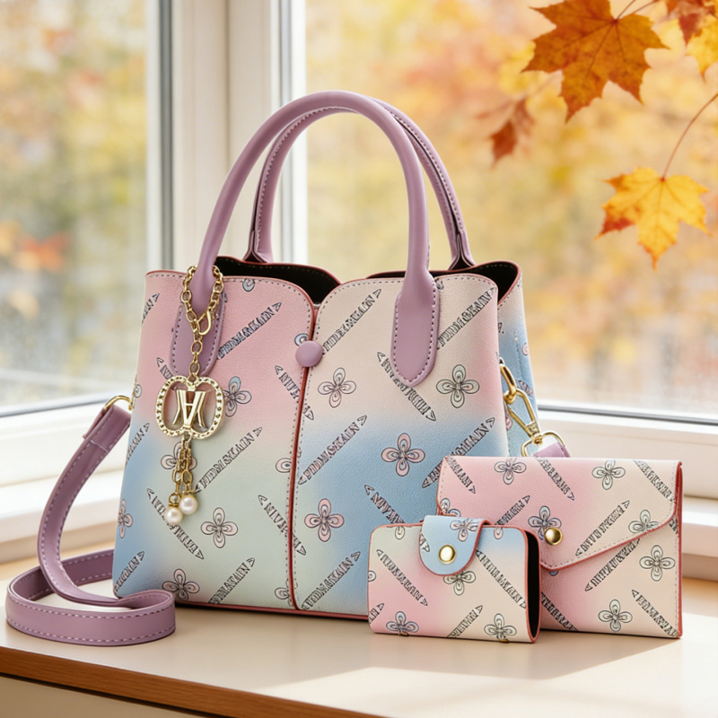 Crossbody Bag Women - Tas Set Tiga Bagian Wanita Gradient,