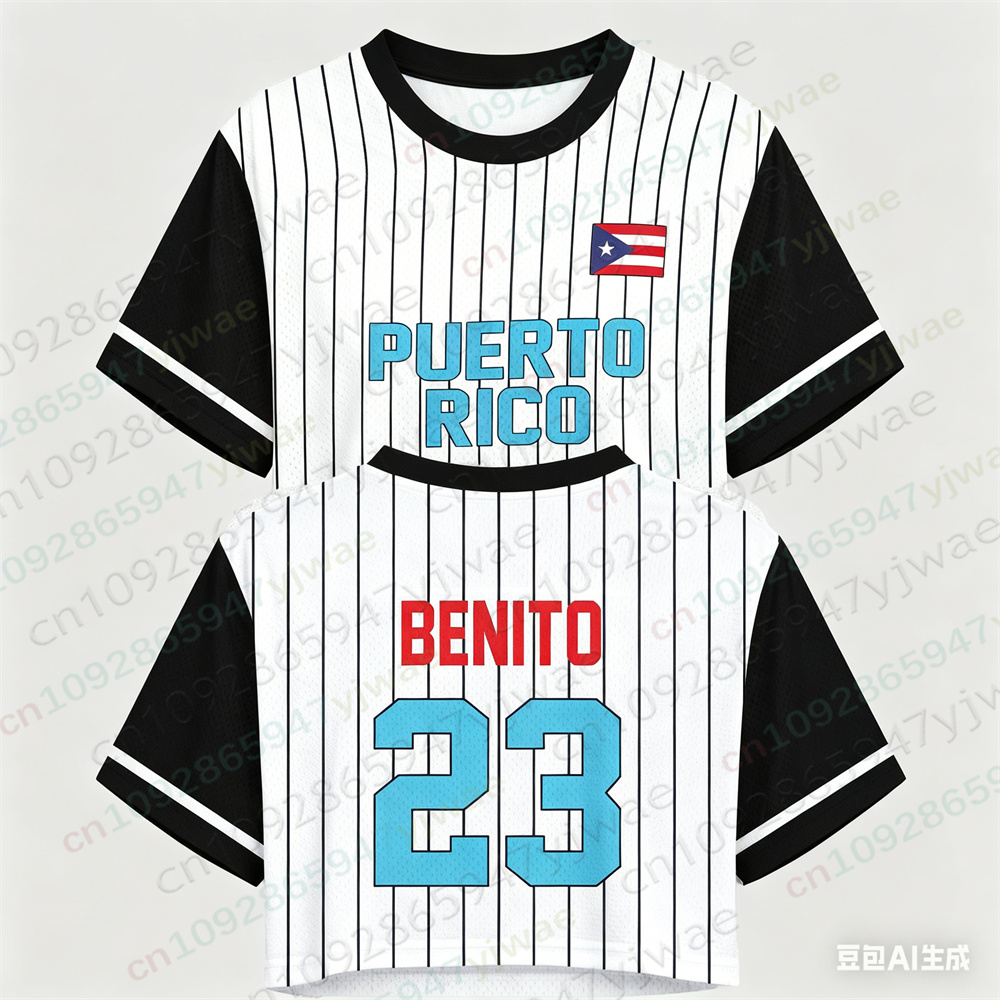 Jersey Crop Top Puerto Rico Be - Women'S Fashion Rugby Shirt ulasan dan harga