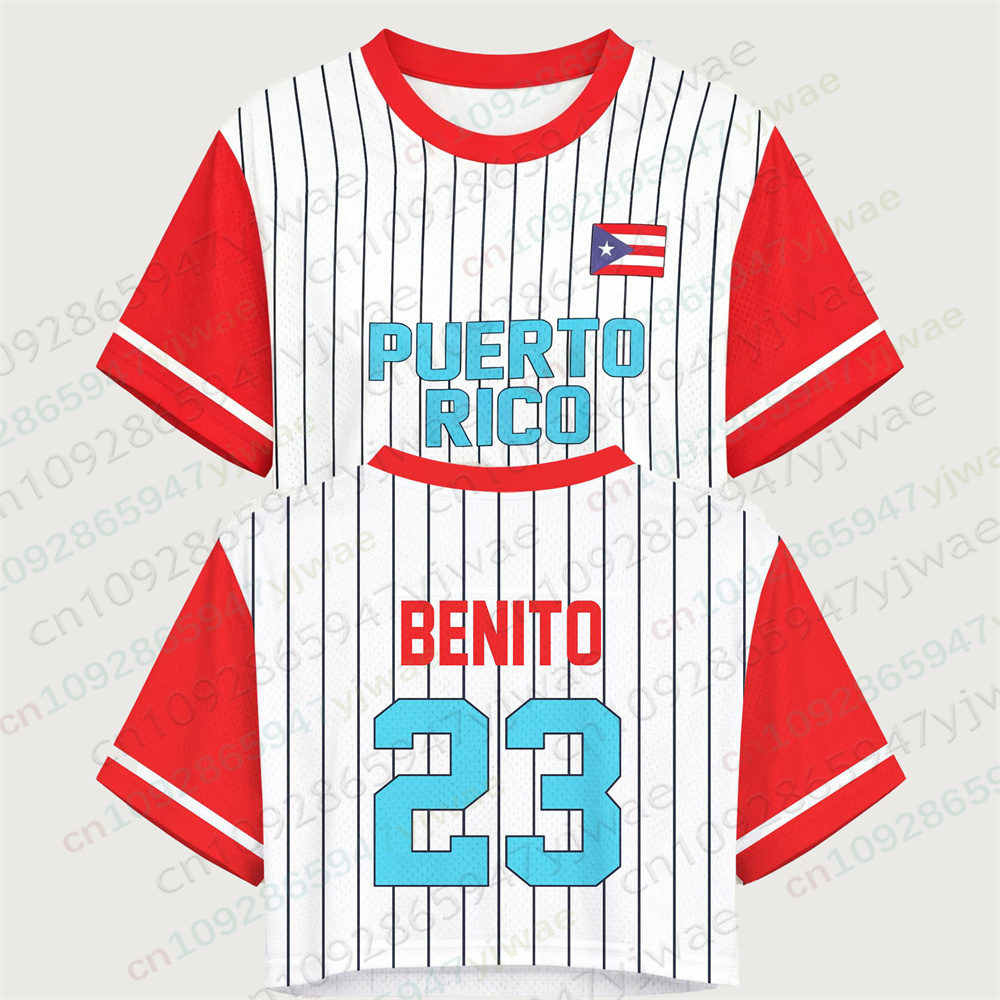 Jersey Crop Top Puerto Rico Be - Women'S Fashion Rugby Shirt ulasan dan harga