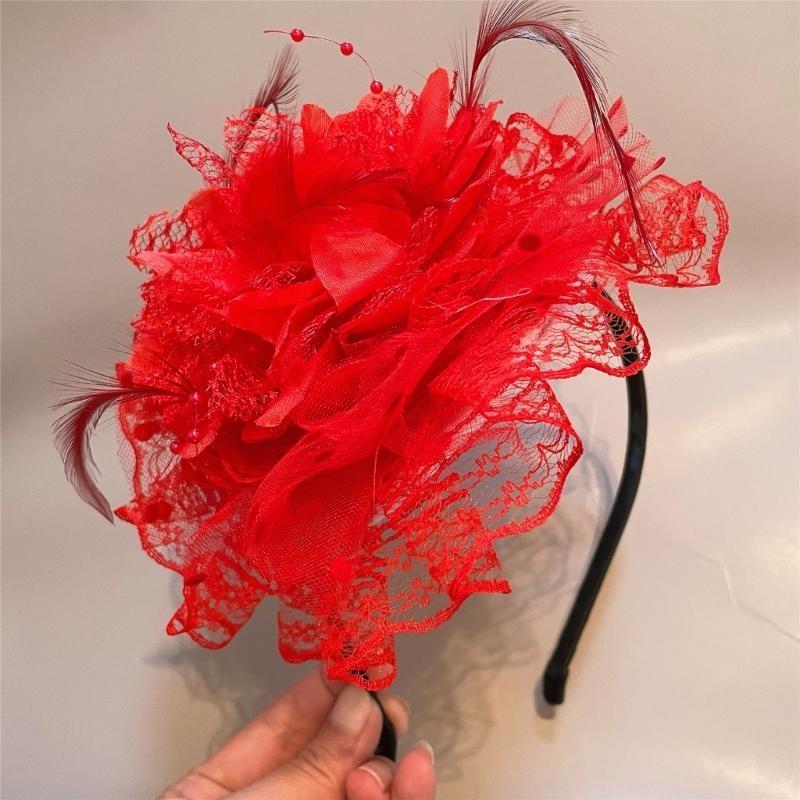 A52E Lace Bunga Rambut Rambut  - Women'S Fashion In The 1920S ulasan dan harga