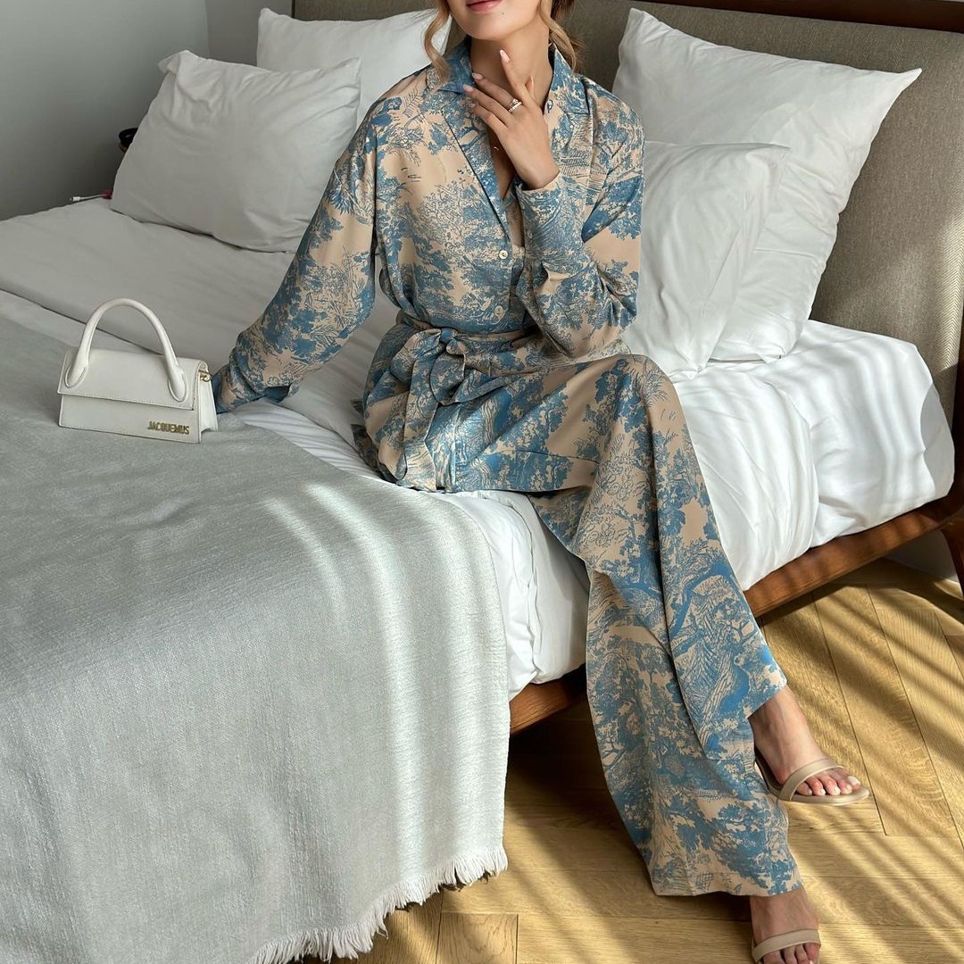 Setelan Piyama Celana Lebar Sa - Women'S Fashion Pajamas ulasan dan harga