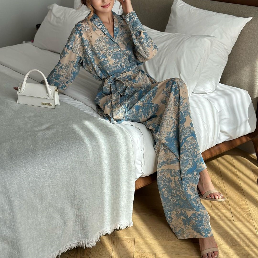 Setelan Piyama Celana Lebar Sa - Women'S Fashion Pajamas ulasan dan harga