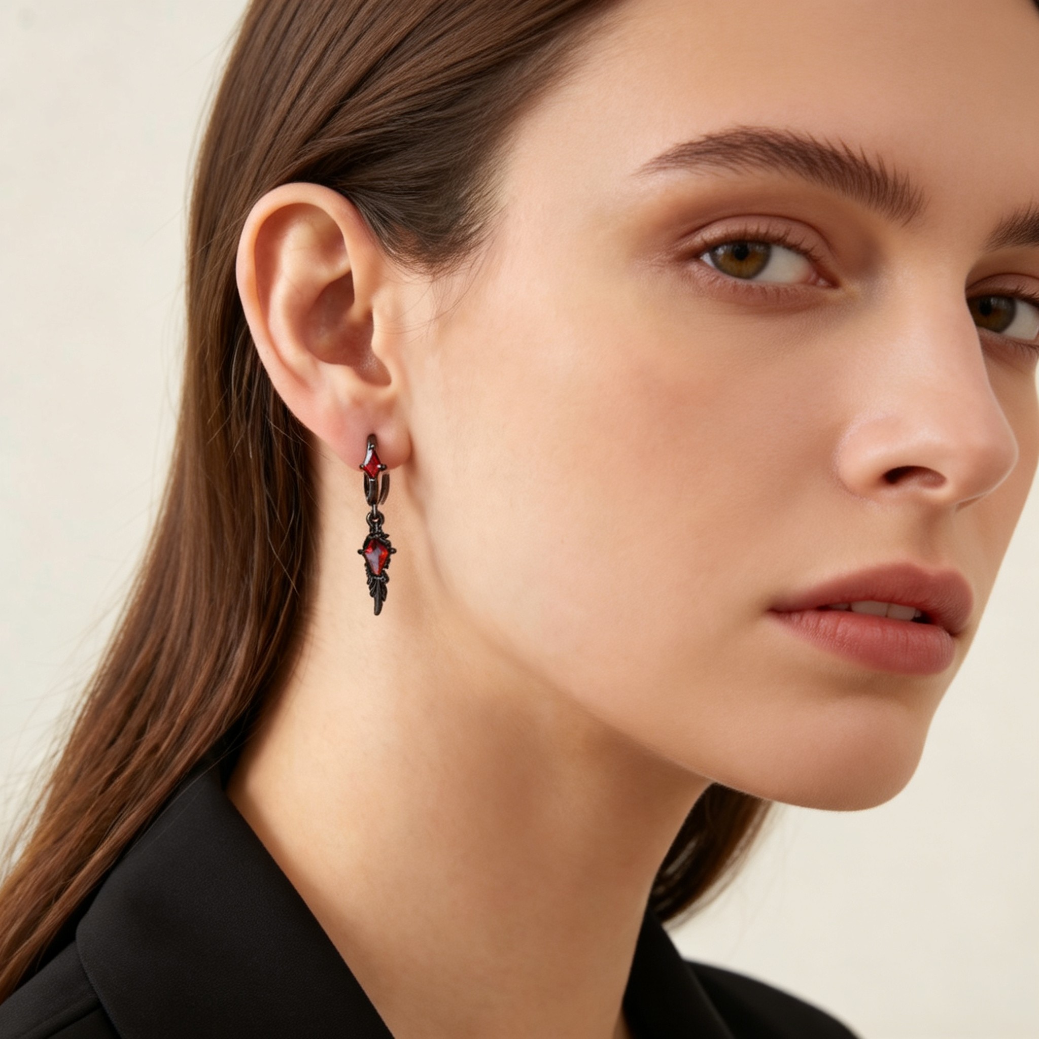 Anting-anting Huggie Hoop CZ R - Women'S Fashion Edgy ulasan dan harga