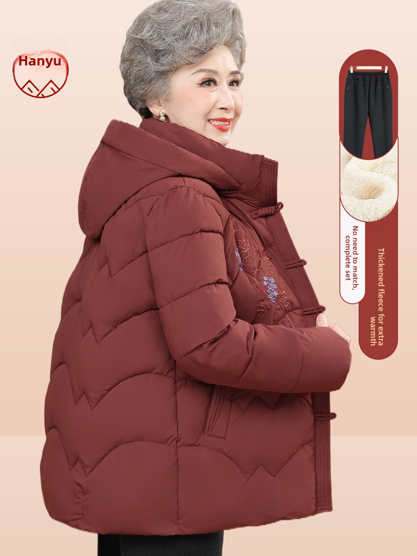 Jaket Katun Berlapis Bulu Domb - Women Fashion Over 60 ulasan dan harga