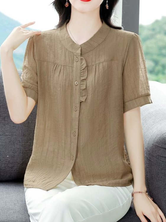 Kemeja Wanita Lengan Pendek Ka - Women Fashion Over 40 ulasan dan harga