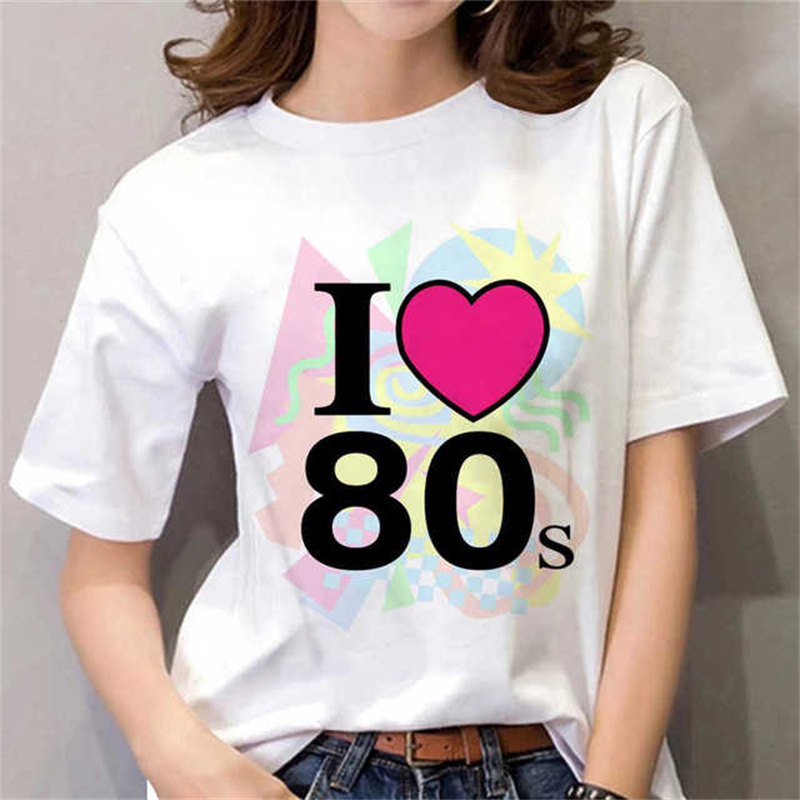 Kaos Wanita 80-an Hitam/Putih, - Women'S Fashion In The 80S ulasan dan harga