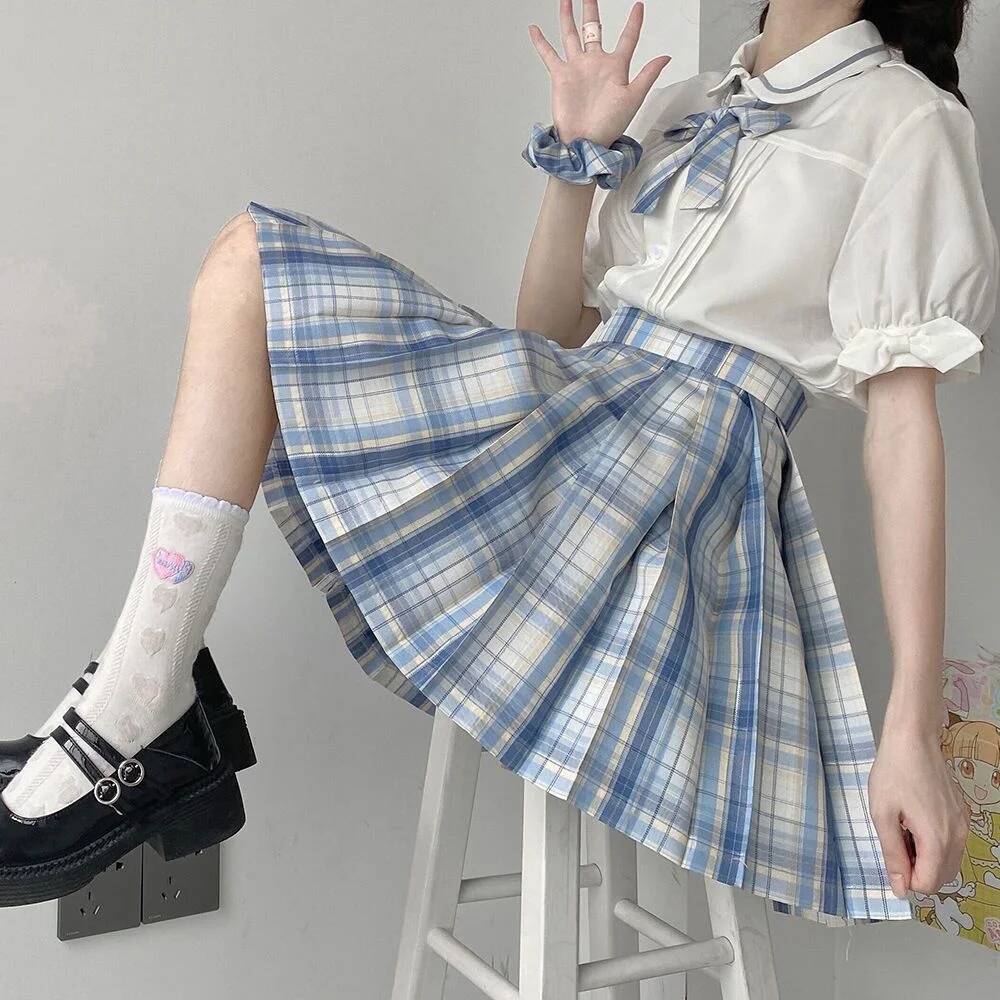 Rok Mini Jk Wanita Seragam Sek - Pleated Skirt Women ulasan dan harga