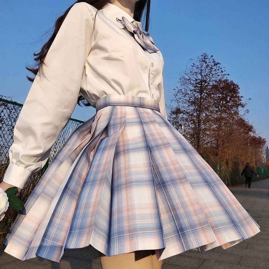 Rok Mini Jk Wanita Seragam Sek - Pleated Skirt Women ulasan dan harga