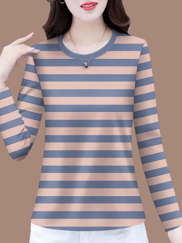Kaos Dasar Lengan Panjang Modi - Women Fashion Over 40 ulasan dan harga