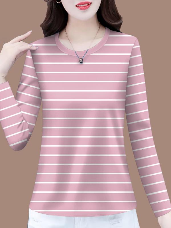 Kaos Dasar Lengan Panjang Modi - Women Fashion Over 40 ulasan dan harga