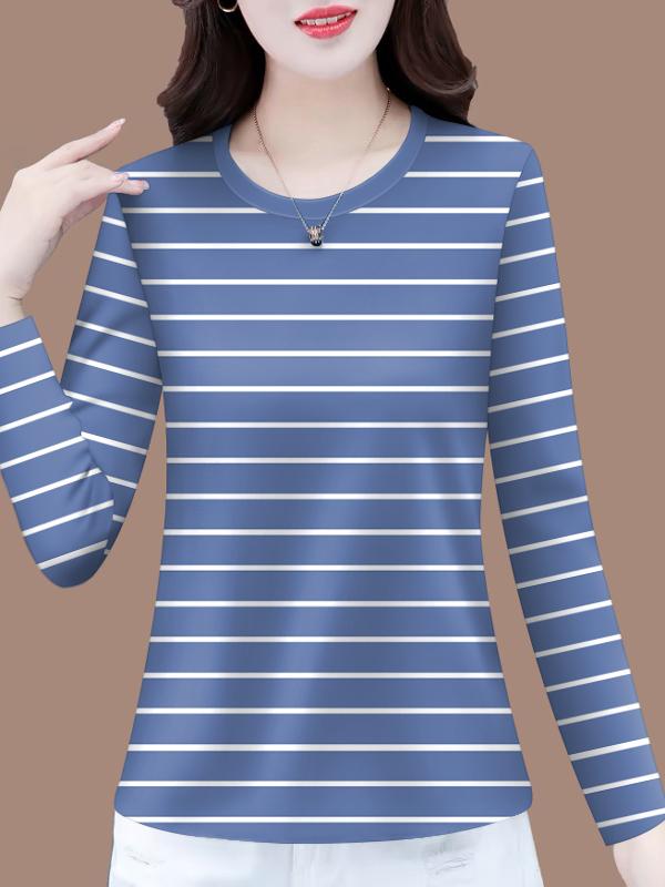 Kaos Dasar Lengan Panjang Modi - Women Fashion Over 40 ulasan dan harga