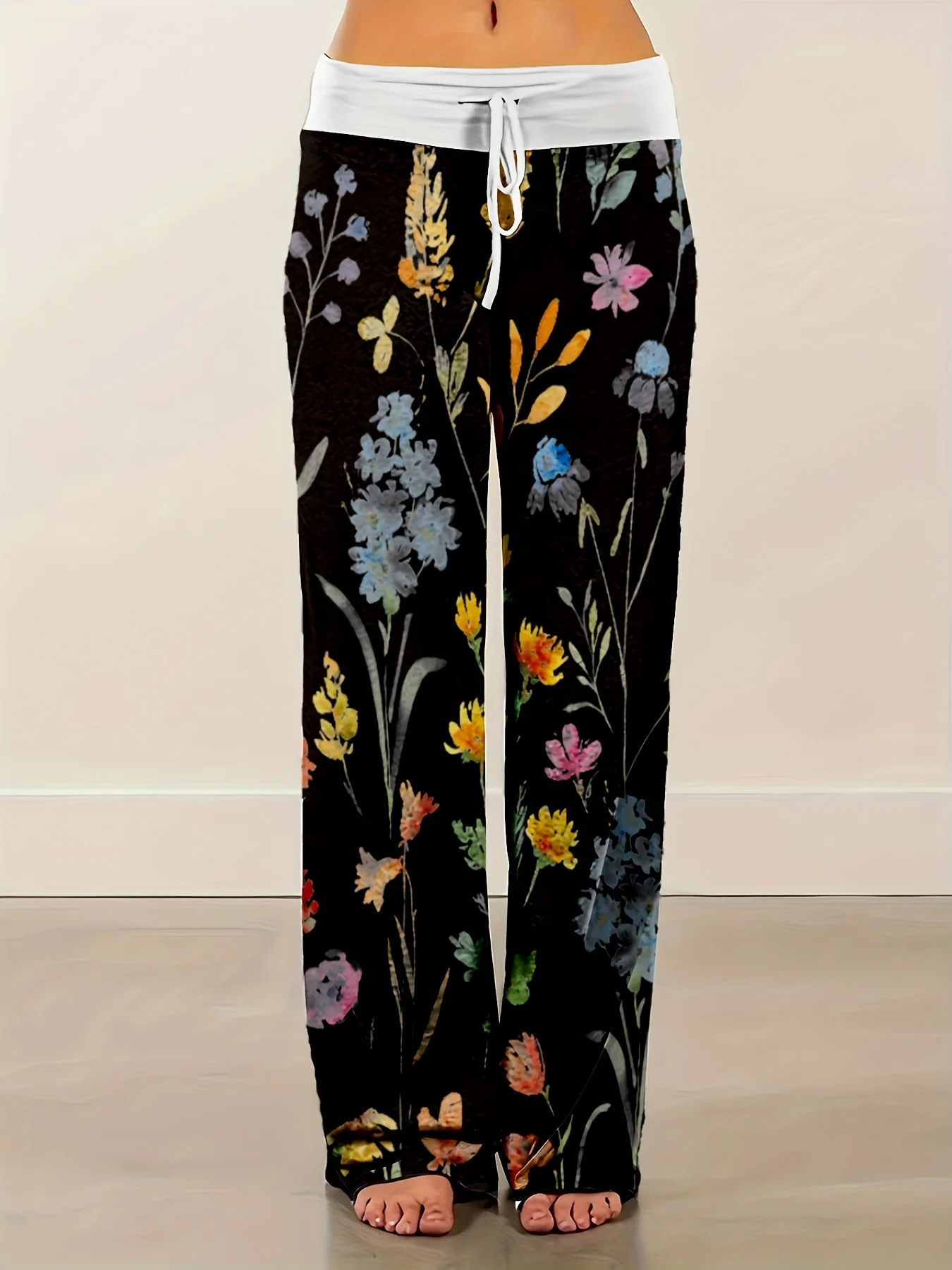 Celana Santai Serut Motif Mela - Women'S Fashion Pajamas ulasan dan harga