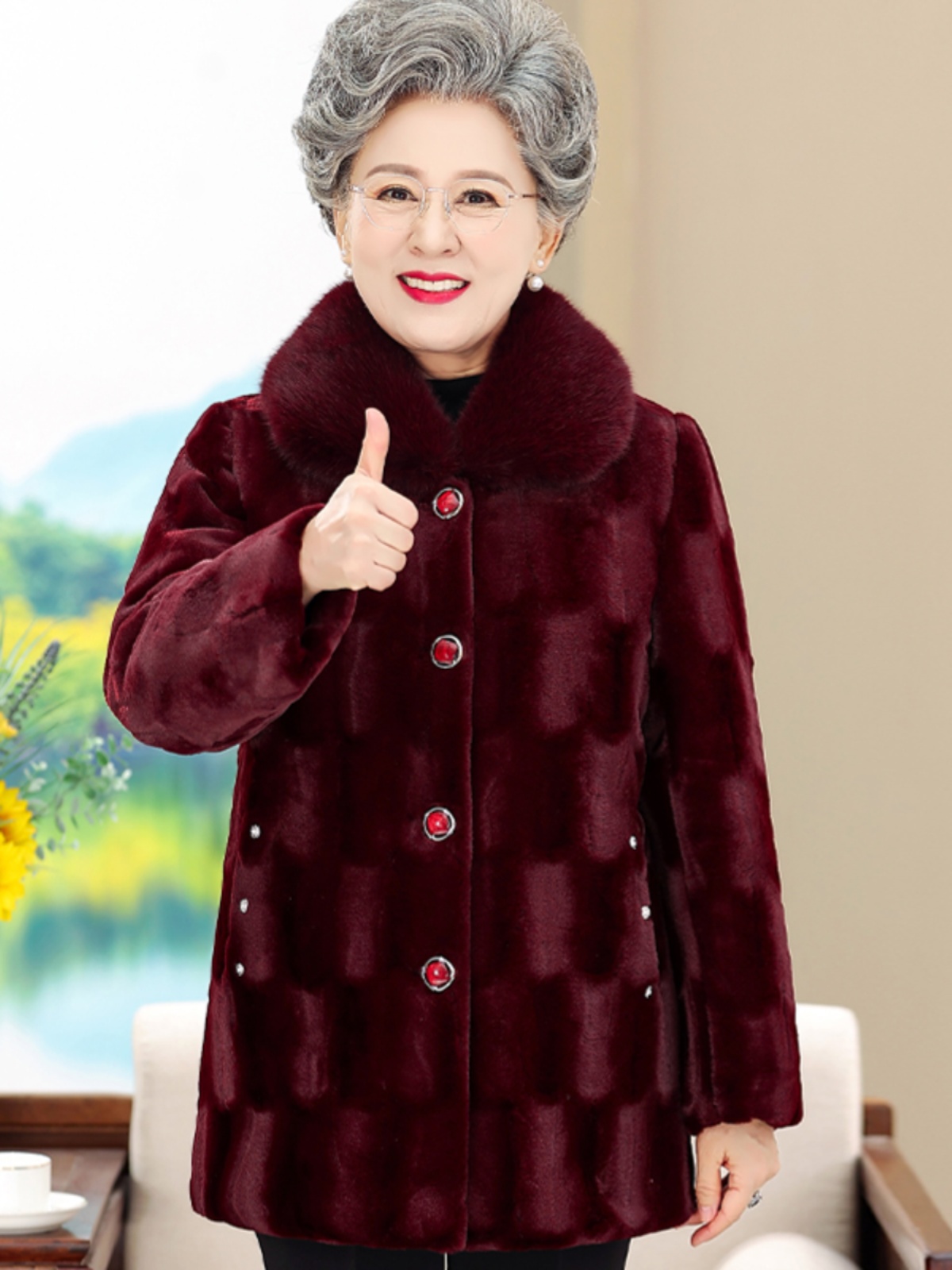 Mantel Beludru Mink Tebal Panj - Women Fashion Over 60 ulasan dan harga