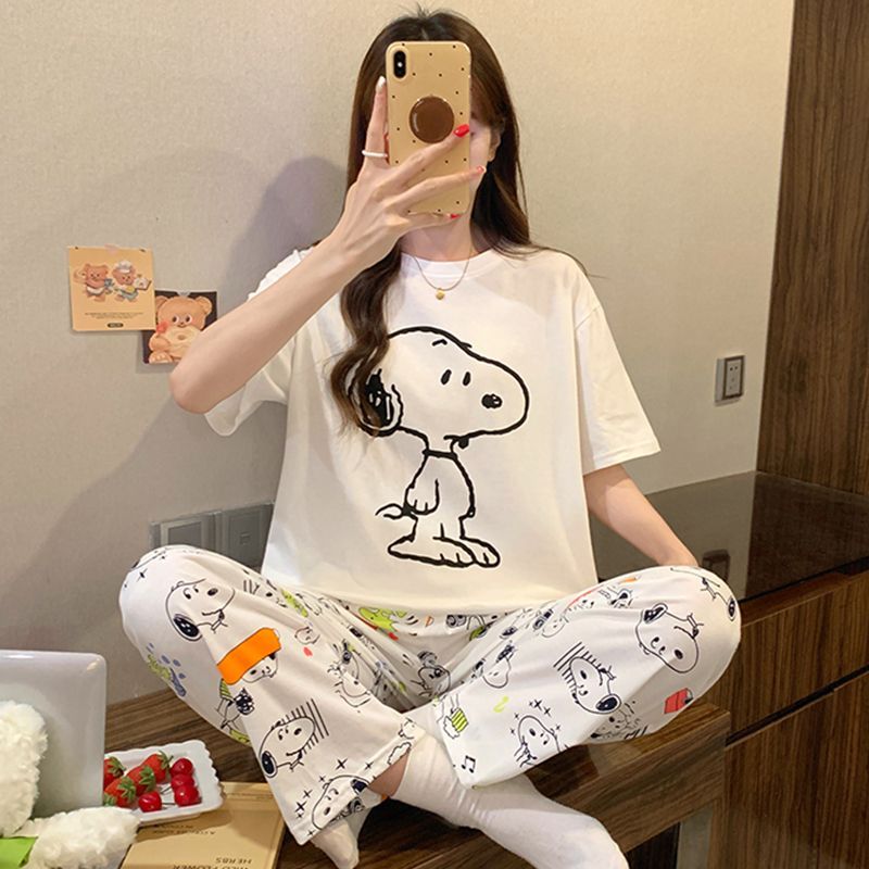 Set Piyama Snoopy Baru Anime 2 - Women'S Fashion Pajamas ulasan dan harga