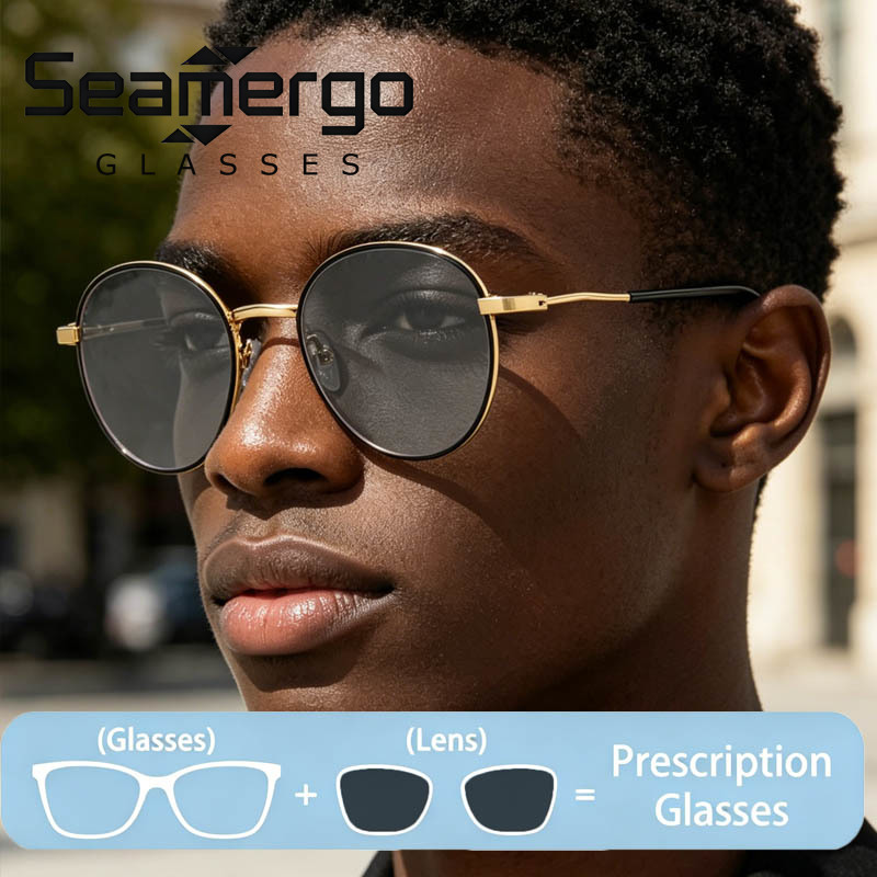 SEAMERGO Bingkai Bulat Kacamat - Women'S Fashion Glasses With Clear Lenses ulasan dan harga